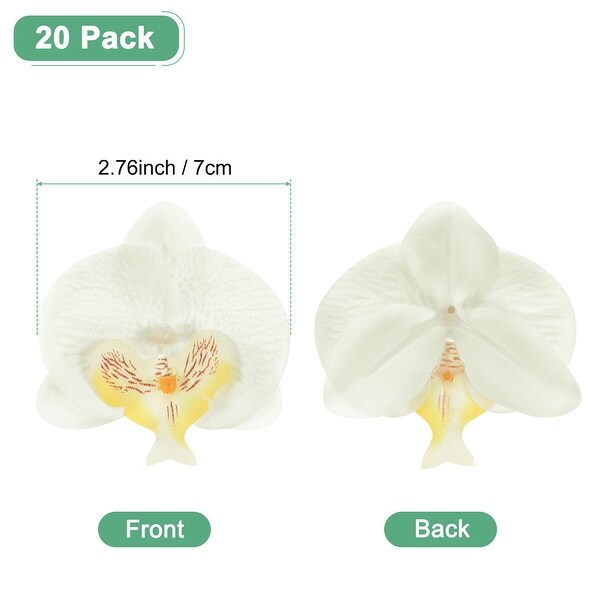 20Pcs Silk Faux Artificial Orchid Flower Heads Petals Decor