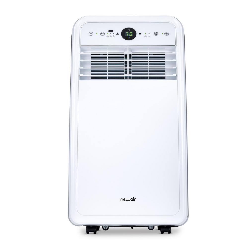 NewAir 7500 BTU (4000 BTU DOE) Portable Air Conditioner for 200 sq. ft. with Easy Setup Window Venting Kit and Remote-White NAC08KWH00