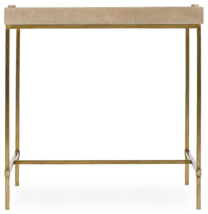 Latte Shagreen Tray Top Side Table L  Andrew Martin Edith   Contemporary   Side Tables And End Tables   by Oroa   Distinctive Furniture  Houzz