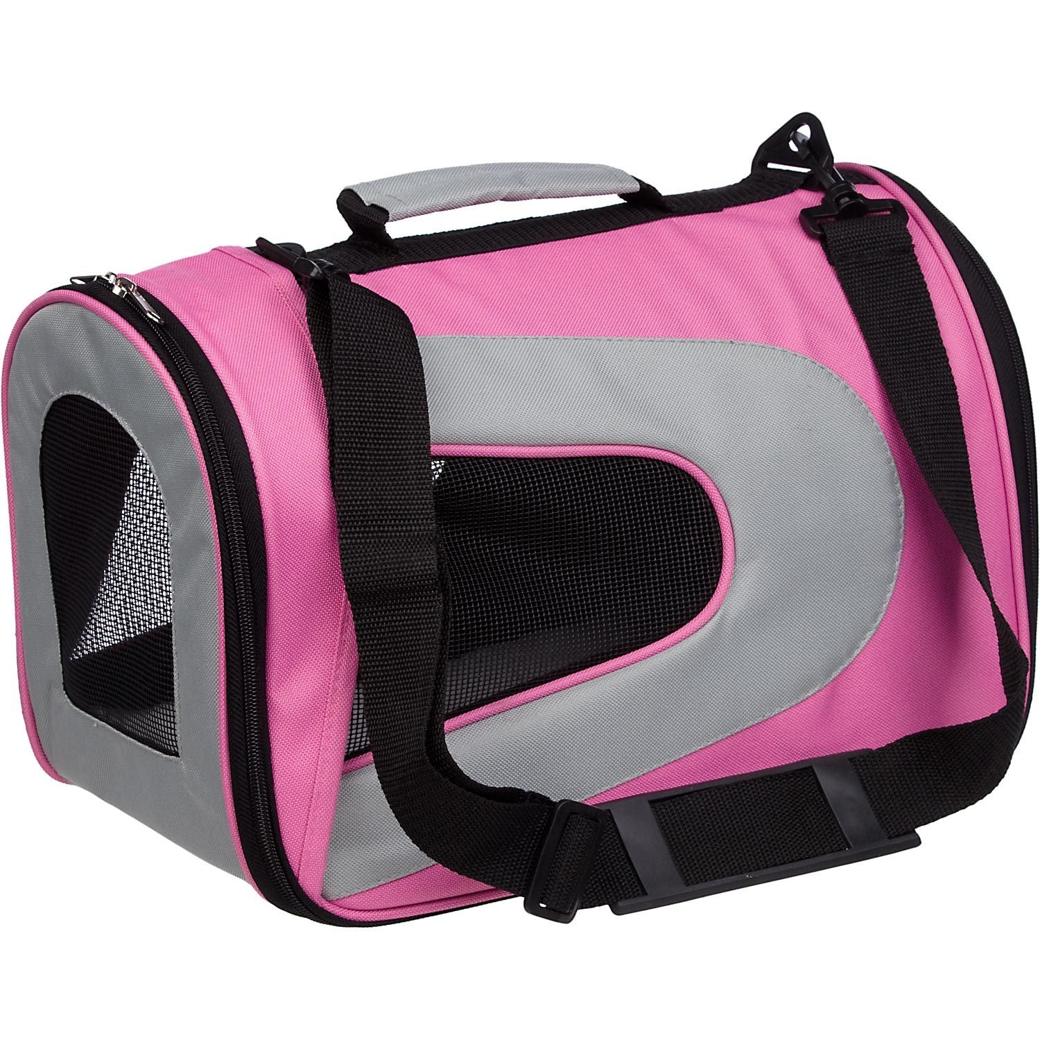 Pet Life Airline Approved Folding Sporty Mesh Carrier