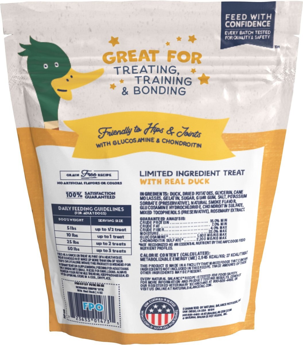 Natural Balance Rewards Jumpin' Stix With Real Duck Dog Treats