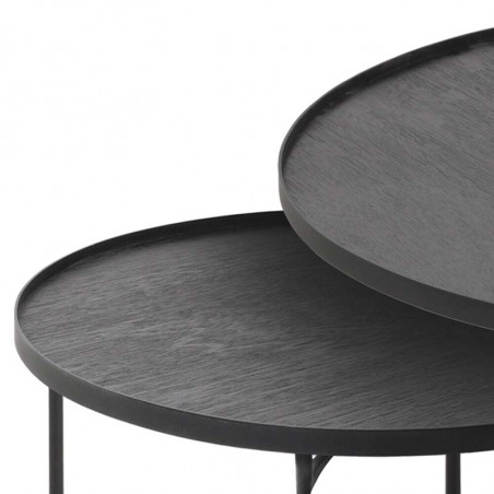 Set de tables basses à plateaux ronds L/XL Round Tray Profile Ethnicraft - Mobilier intérieur - Mobilier - GRIIN