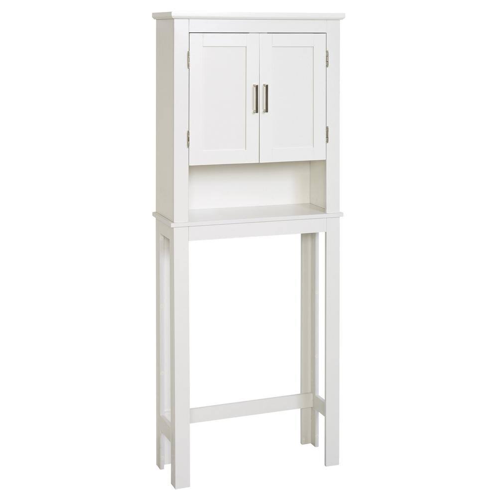 Glacier Bay Shaker 26.5 in. W x 68 in. H x 10.1 in. D White Over-the-Toilet Storage 5323WWHD