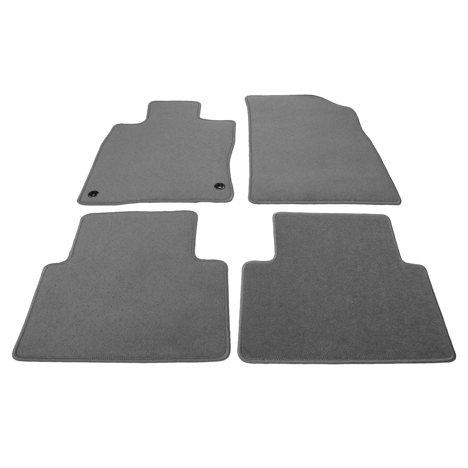 Ikon Motorsports Floor Mats Compatible With 2019-2022 Honda Insight， Gray Nylon Car Auto Front Rear Carpets Liner 4PC Set Protector