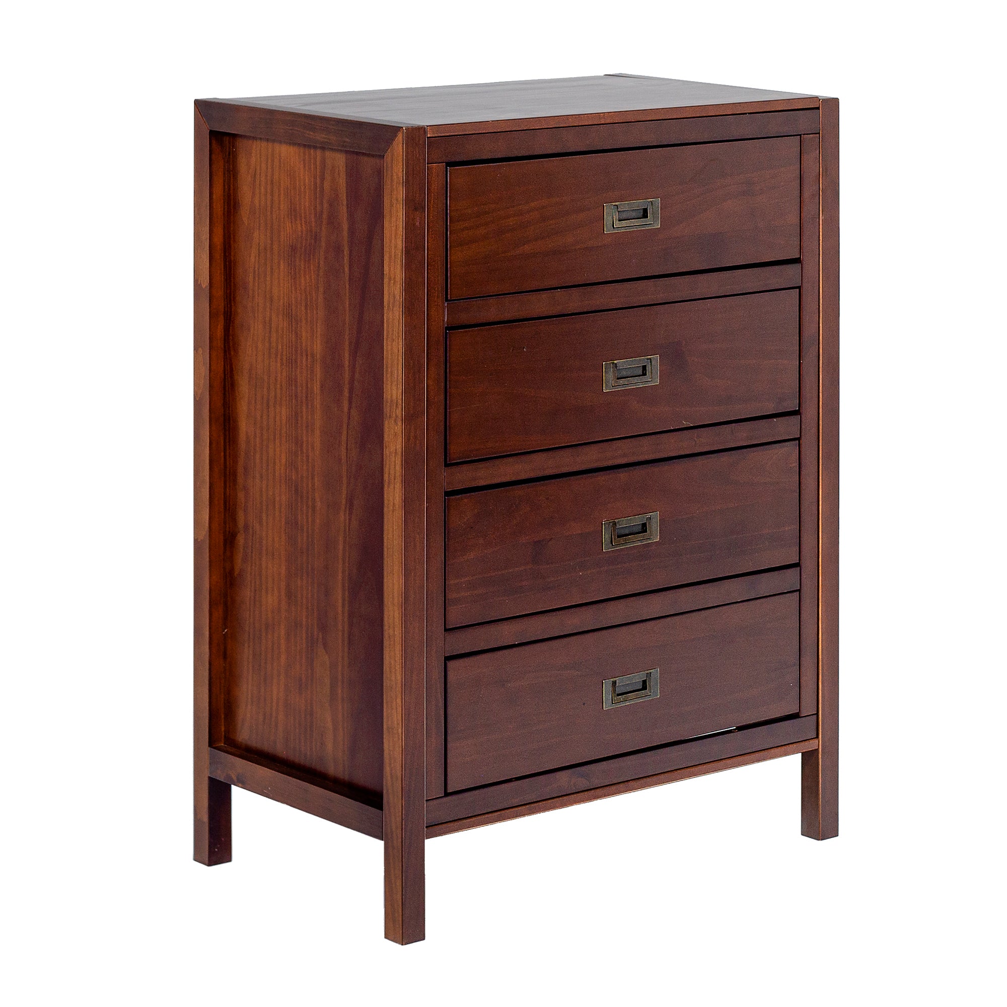 Chateau Lyon Annabelle Four Drawer Solid Wood Walnut Dresser