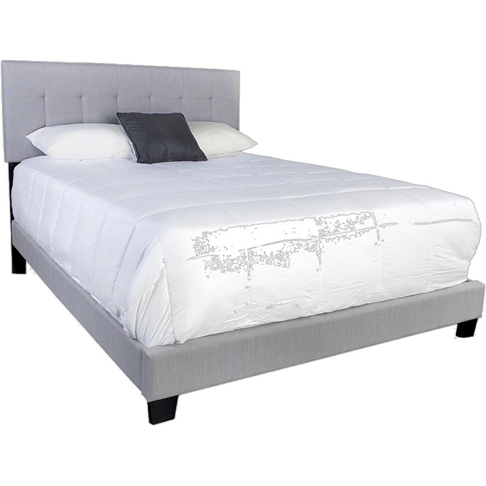 Eden Upholstered Bed In A Box in Gray