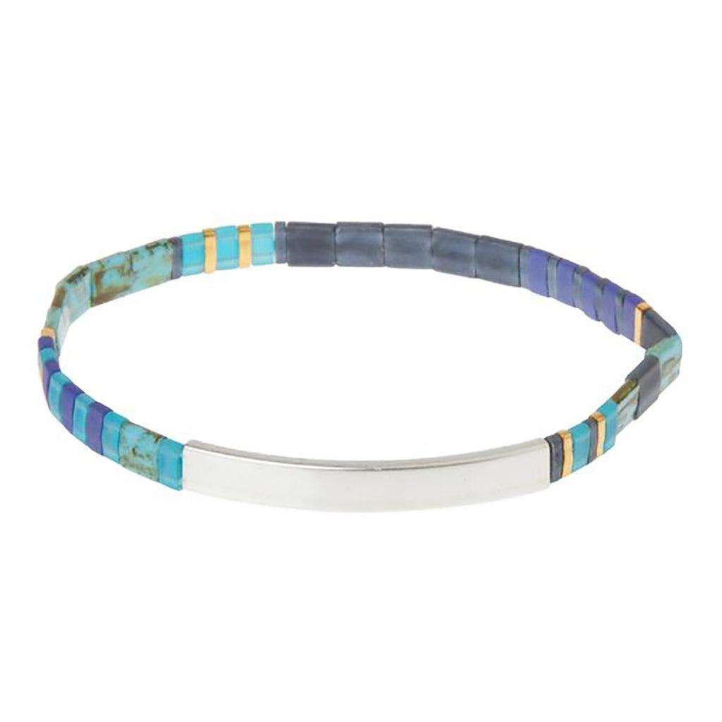 Scout Curated Wears  Good Karma Miyuki Bracelet | Brave - Cobalt/Silver