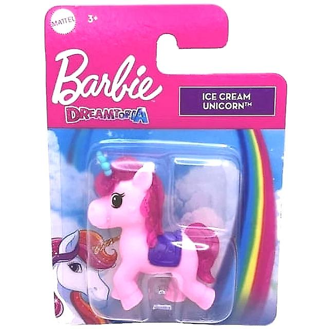 3-Pack Barbie Dreamtopia Ice Cream Lollipop Sparkle Cake Unicorn Figures 5cm