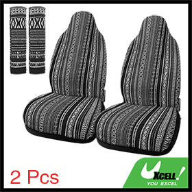 Front Seat Cover Saddle Blanket Seat-Belt Pad Protectors Universal for Car 2pcs