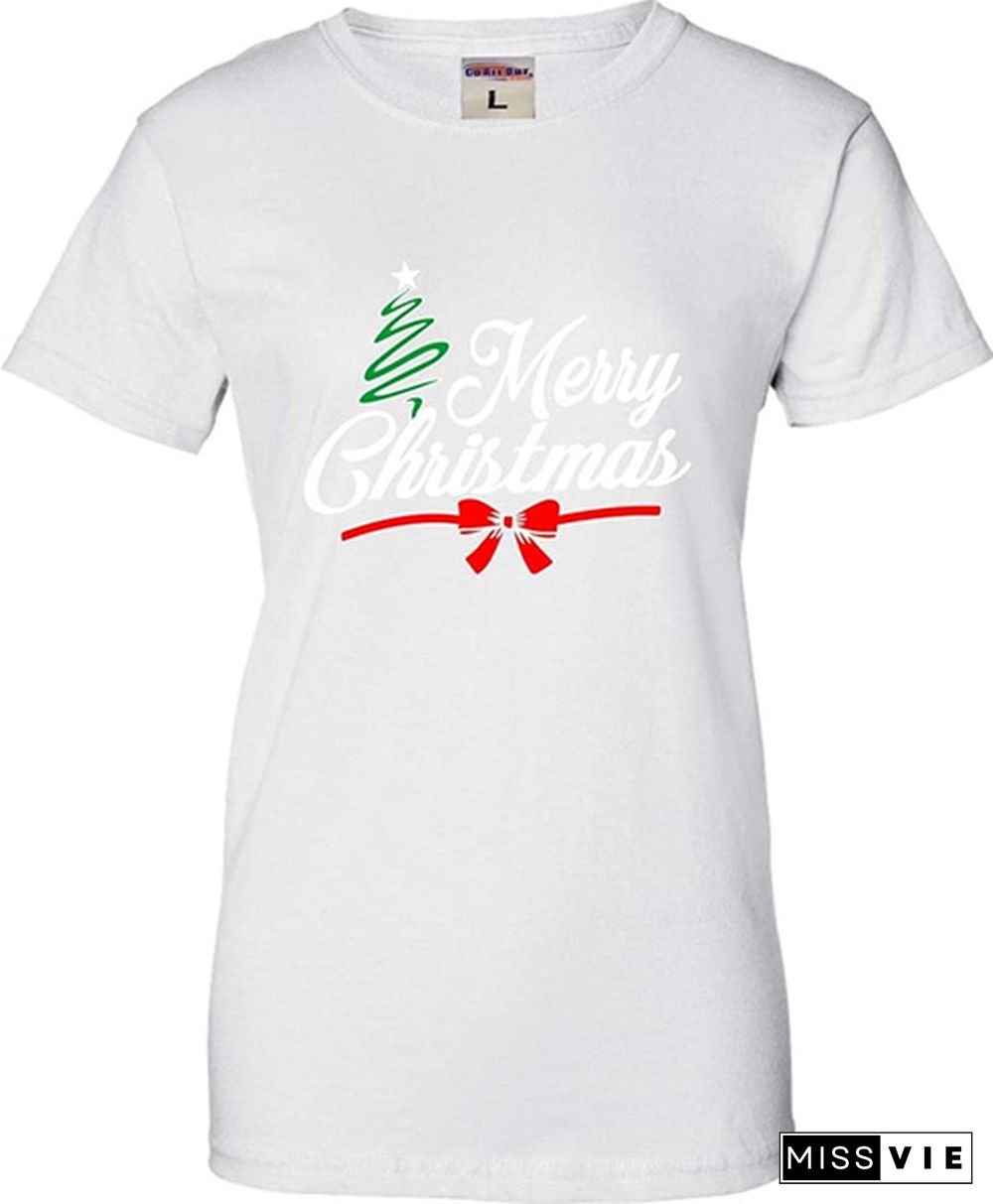 Go All Out Womens Merry Christmas Fashion T-Shirt