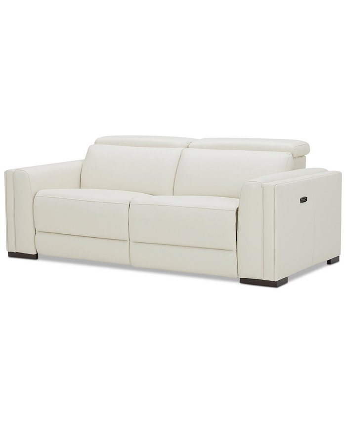 Furniture Jenneth 2-Pc. Leather Sofa with 2 Power Recliners