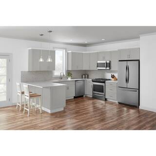 Hampton Bay Avondale Shaker Dove Gray Ready to Assemble Plywood 30 in Wall Cabinet (30 in W x 30 in H x 12 in D) W3030-G