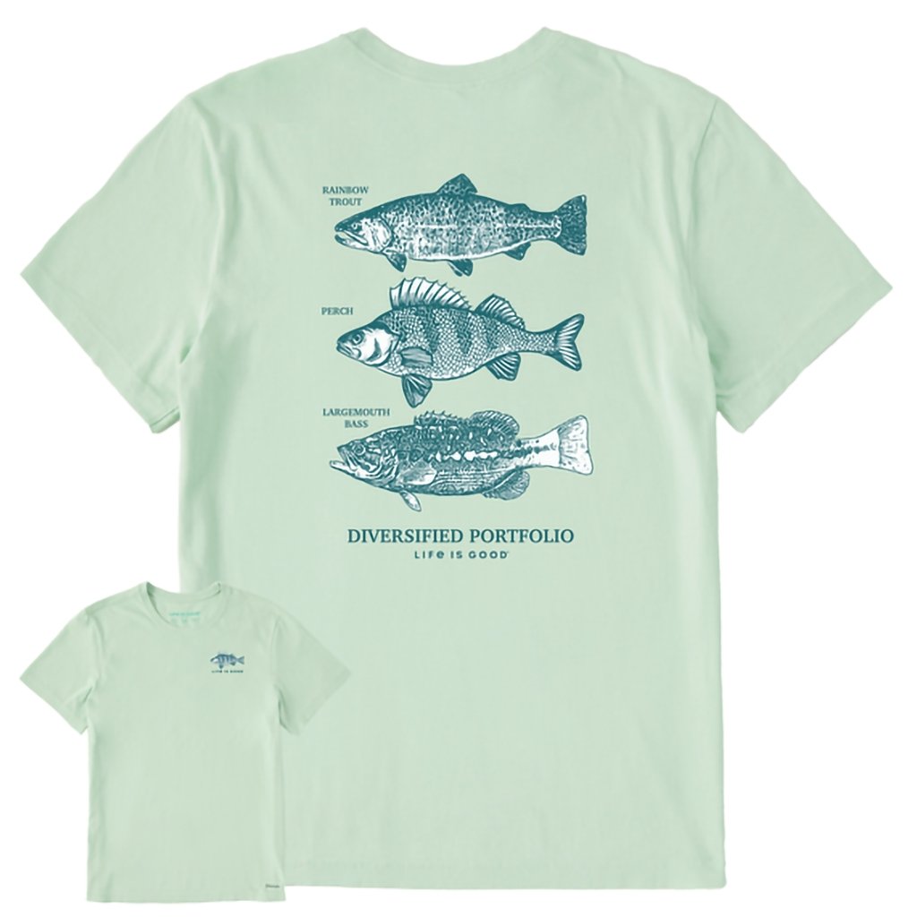 Life Is Good  Men's Diversified Freshwater Catches Crusher Tee