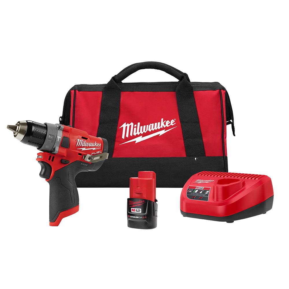 Milwaukee M12 FUEL 1/2 in. Hammer Drill 1 Battery Kit 2504-21 from Milwaukee