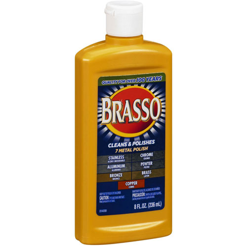 Reckitt Benckiser Brasso Polish Metal Polish | Liquid， 8 fl oz (0.3 quart)， Bottle， Tan | RAC89334