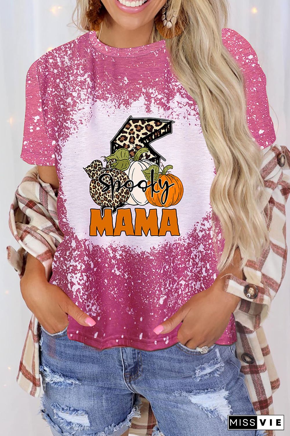 Spooky Mama Bleached Graphic Tee