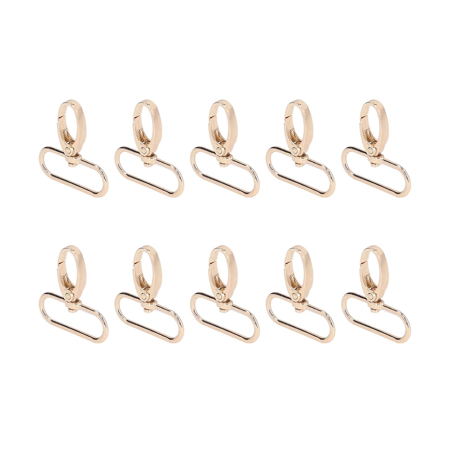 10pcs Keychain Hook 360 Rotation Fine Workmanship Rotating Hook Clamp Keychain Cliplight Gold