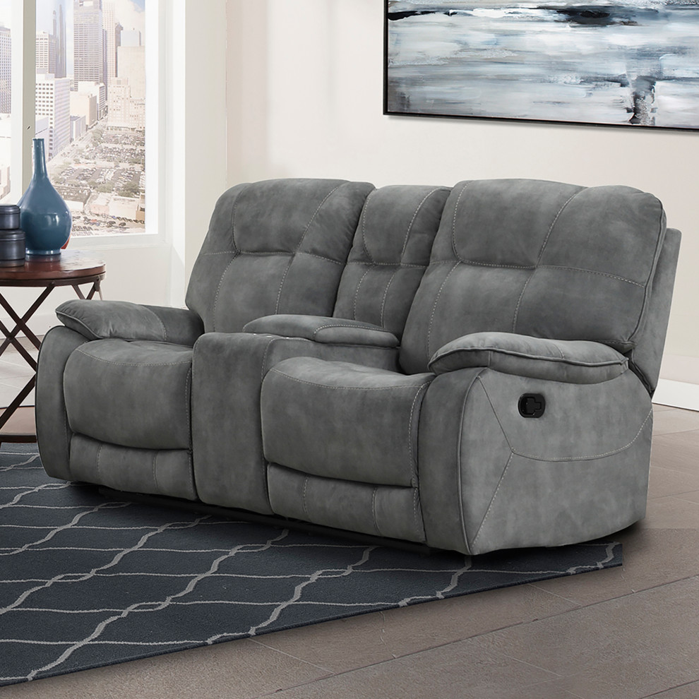 Parker Living Cooper Shadow Grey Manual Console Loveseat   Transitional   Loveseats   by Parker House  Houzz