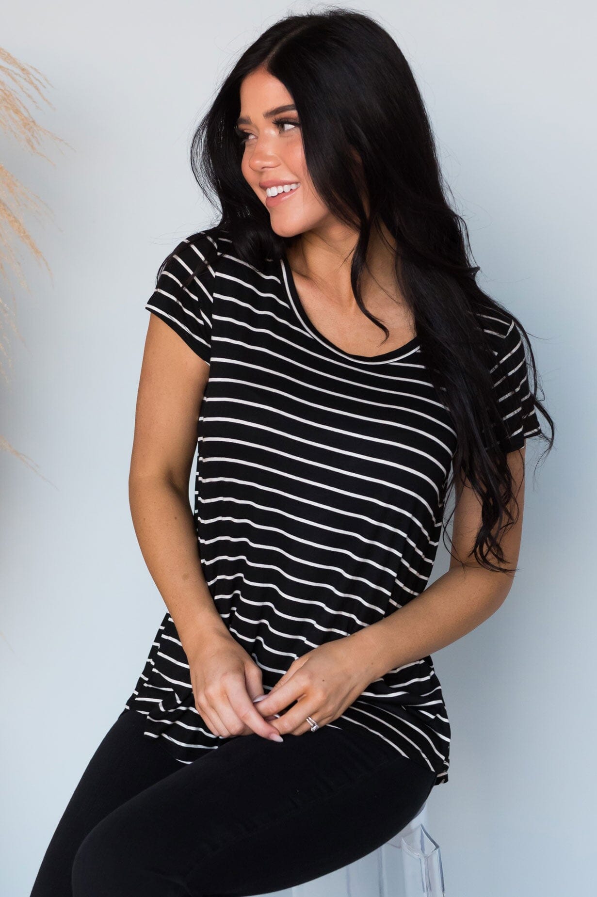 Casual Stripes Modest Tee