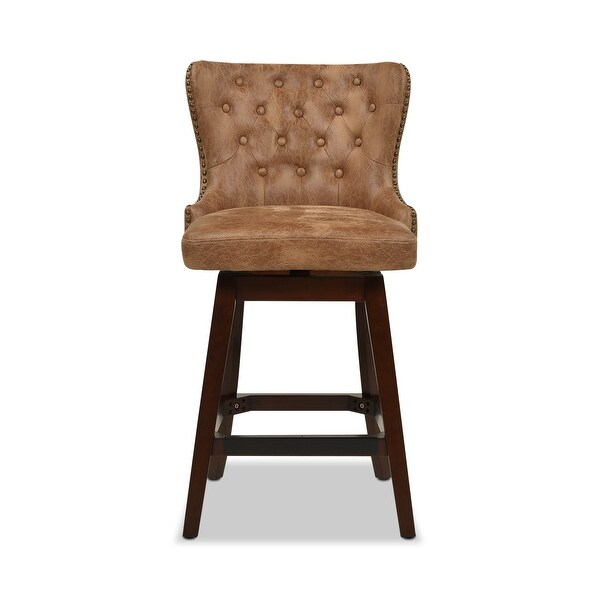 Holmes Tufted High-Back 360 Swivel Counter-Height Barstool