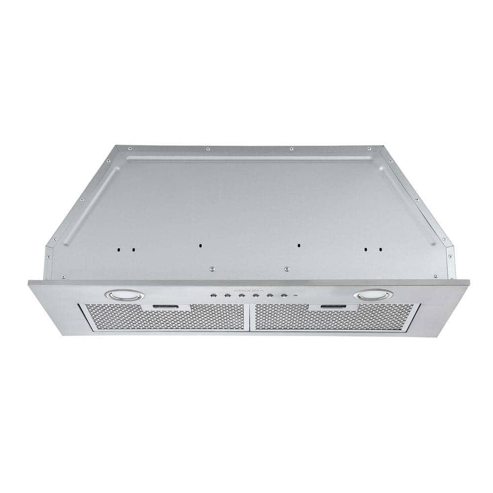 Ancona Inserta III 28 in Ducted Insert Range Hood in Stainless Steel with LED and Night Light Feature