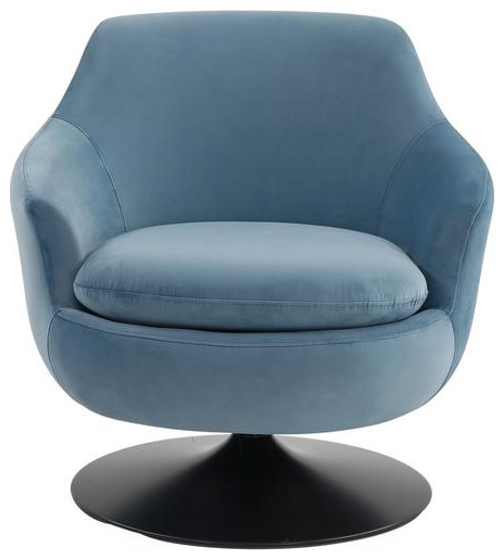 Moyes Velvet Swivel Accent Chair   Contemporary   Armchairs And Accent Chairs   by Peachtree Fine Furniture  Houzz