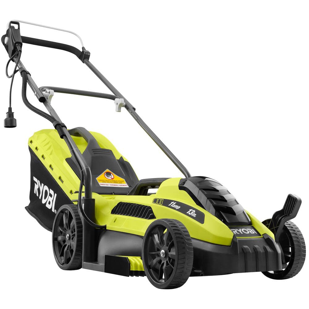 RYOBI 13 in. 11 Amp Corded Electric Walk Behind Push Mower RYAC130-S