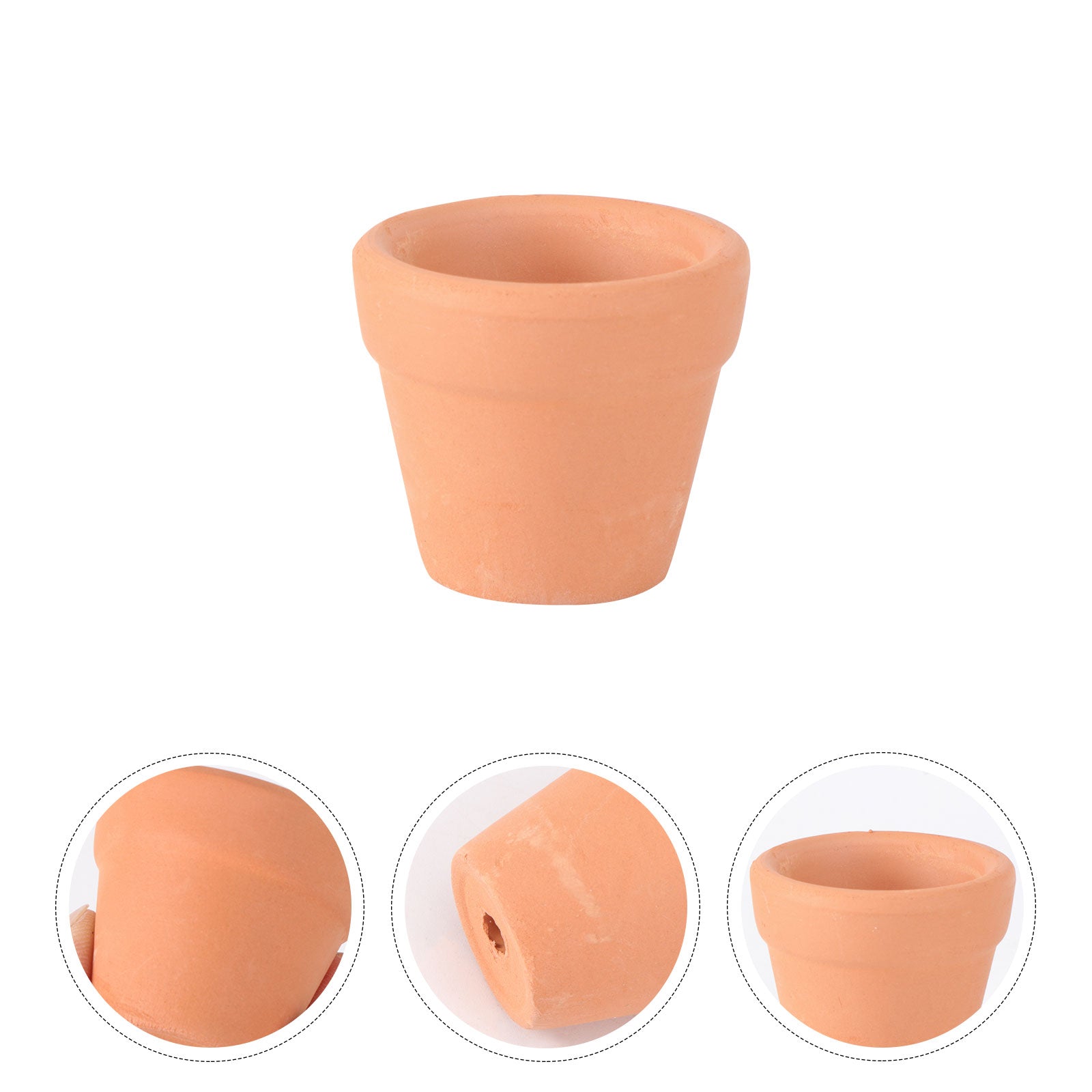 NUOLUX 12Pcs 3x3cm Small Mini Terracotta Pot Clay Ceramic Pottery Planter Cactus Flower Pots Succulent Nursery Pots Great for Plants Crafts Wedding Favor