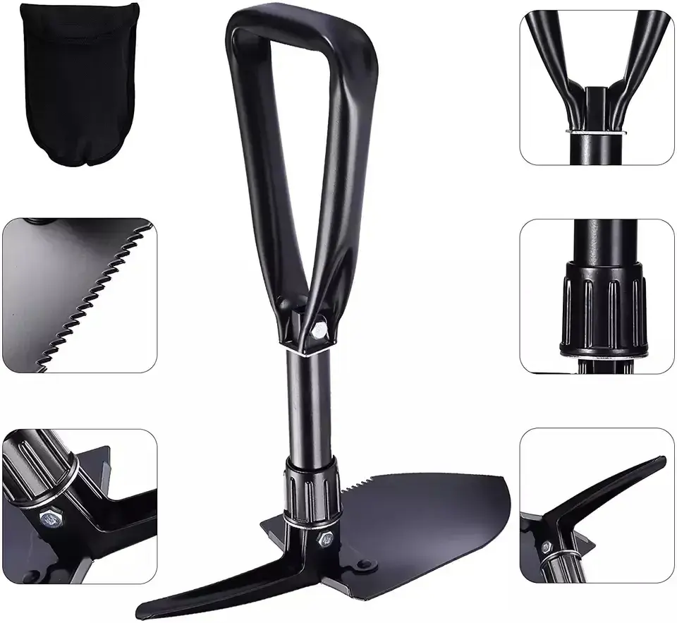 Multi function Folding Shovel Survival EDC Shovel Tactical Foldable Camping Shovel