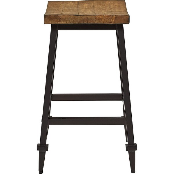 Hillsdale Trevino Metal Backless Counter Height Stool， Set of 2 - 24.75H X 19W X 14D