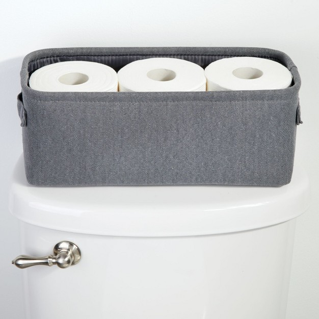 Mdesign Cotton Fabric Bathroom Storage Organizer Bin 4 Pack