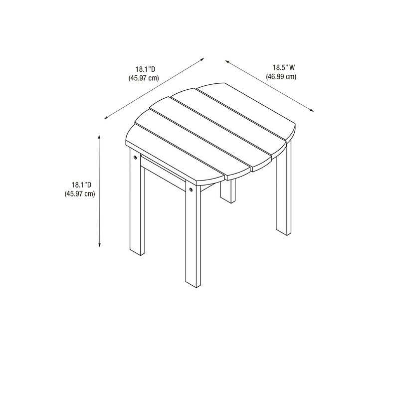 Gavil Teak Adirondack End Table