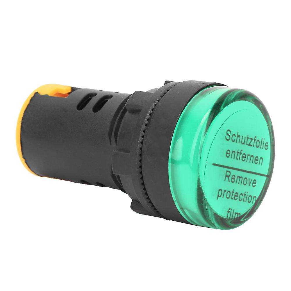 10pcs Berm Led Power Indicator Light Pc Flame Retardant Shell 22mm Diameter 110v Ad16-22d/s Green