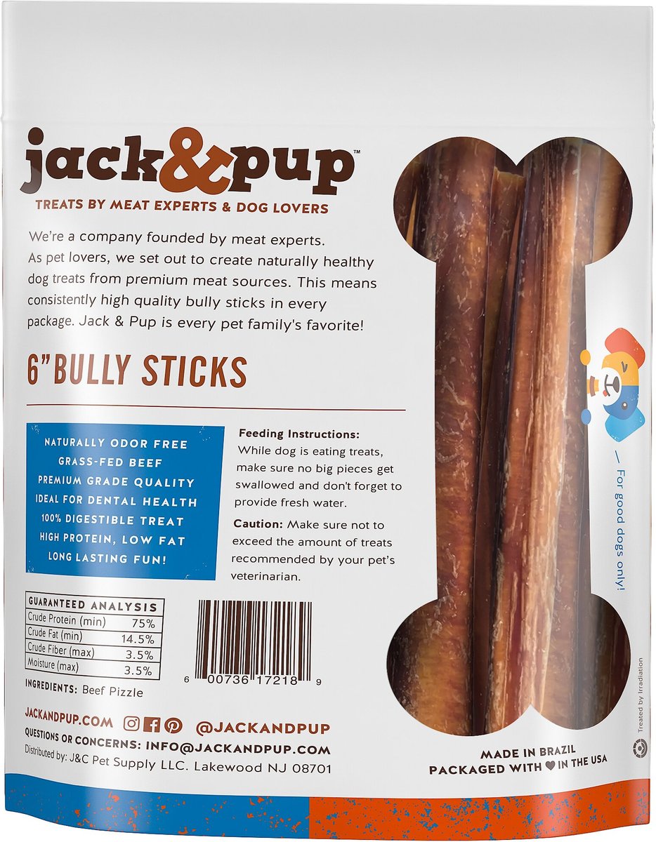 Jack and Pup Thick Bully Stick 6\