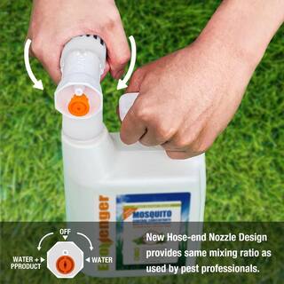 ECOVENGER Mosquito Hose Spray Concentrate by EcoRaider 32OZ Triple-Action Pleasant Scent Plant-Based ChildPet Safe EB1RM90032