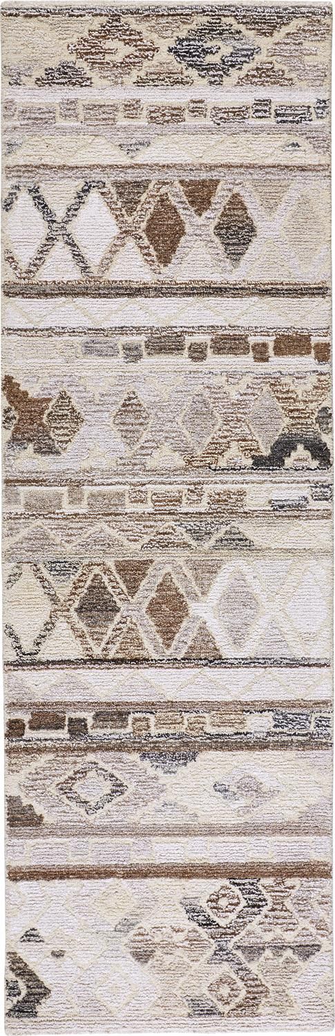 Palatez Hand Tufted Ivory and Brown Rug by BD Fine