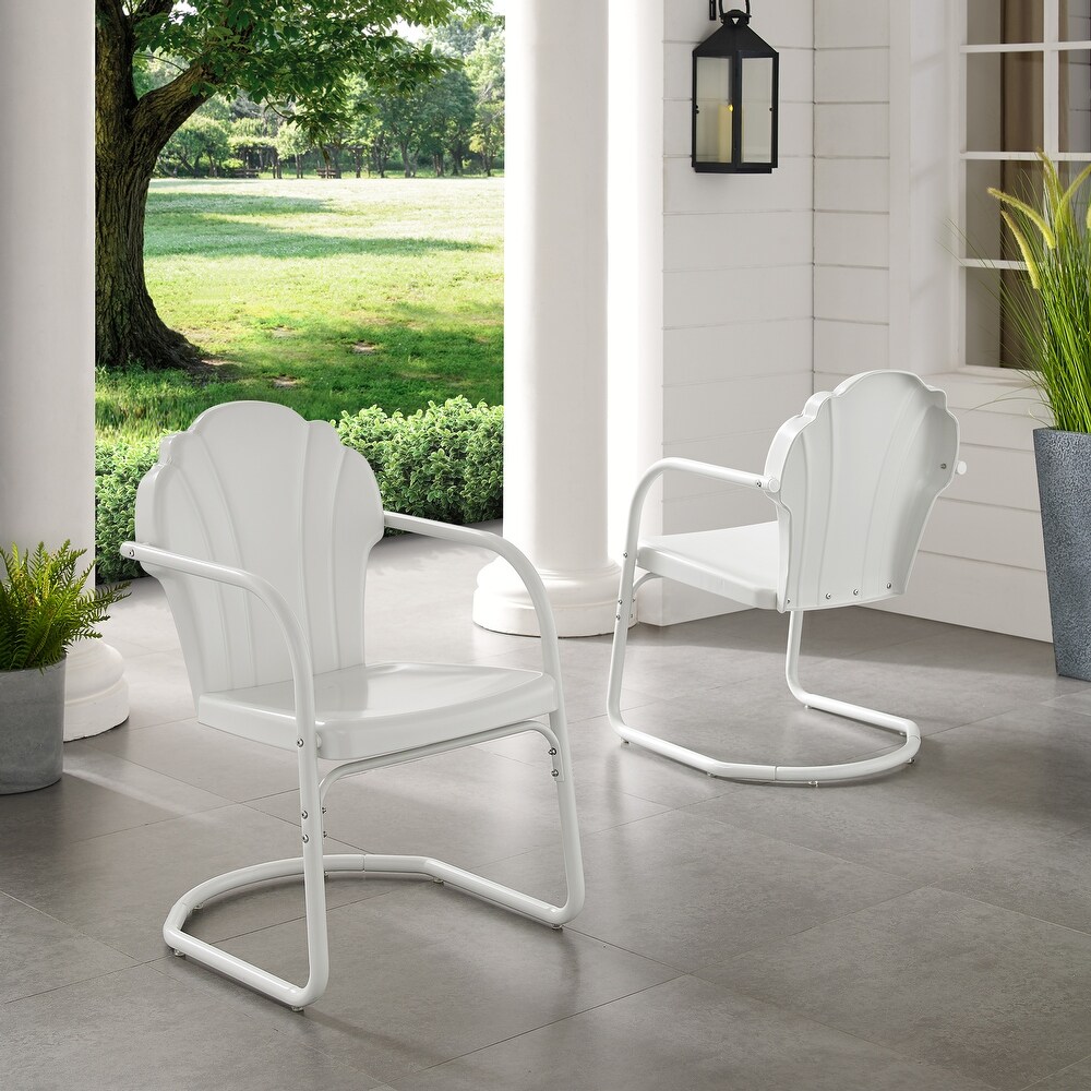 Tulip 2Pc Outdoor Metal Armchair Set   24.5\