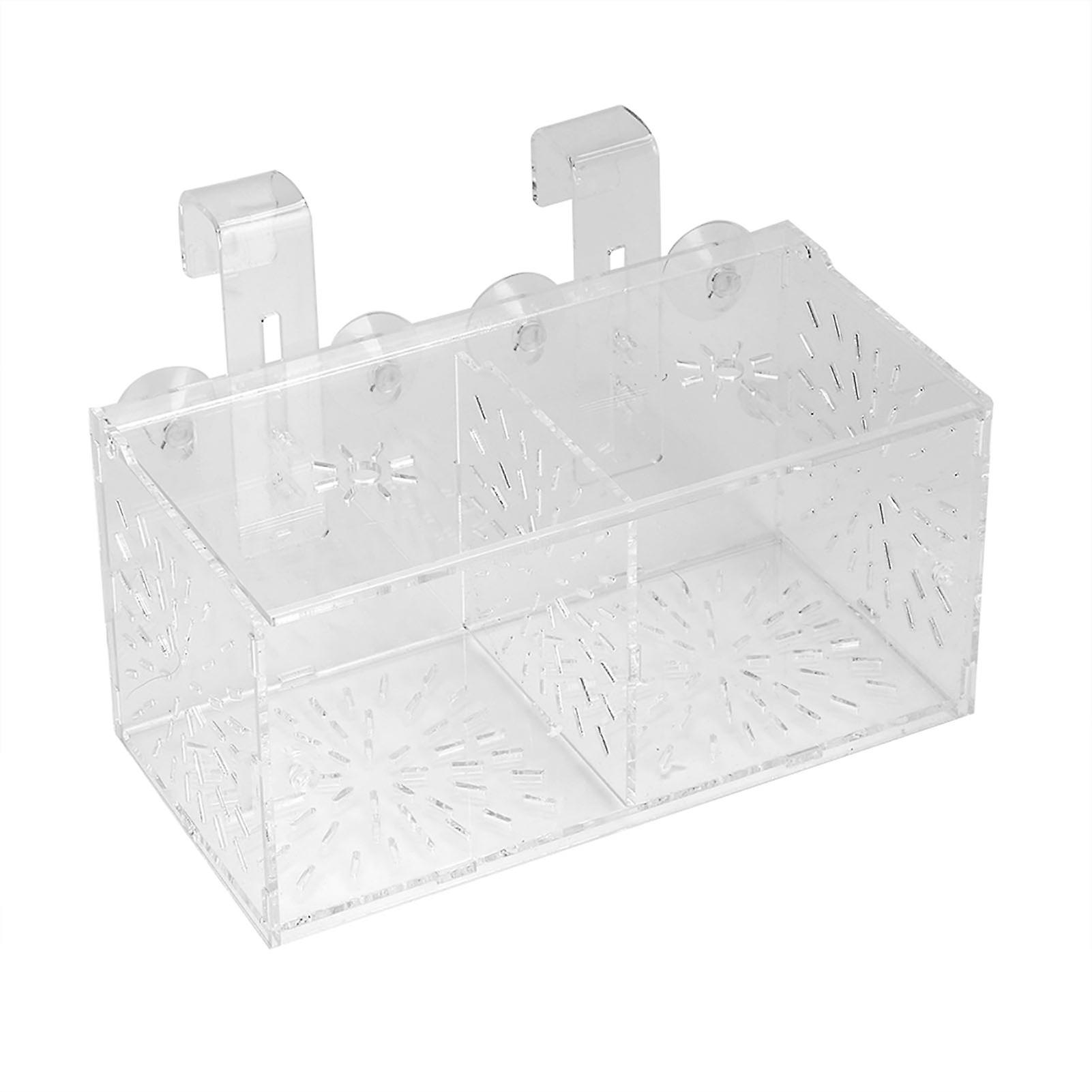 Acrylic Transparent Fish Tank Breeding Isolation Box Aquarium Hatchery Incubator Holder(b)