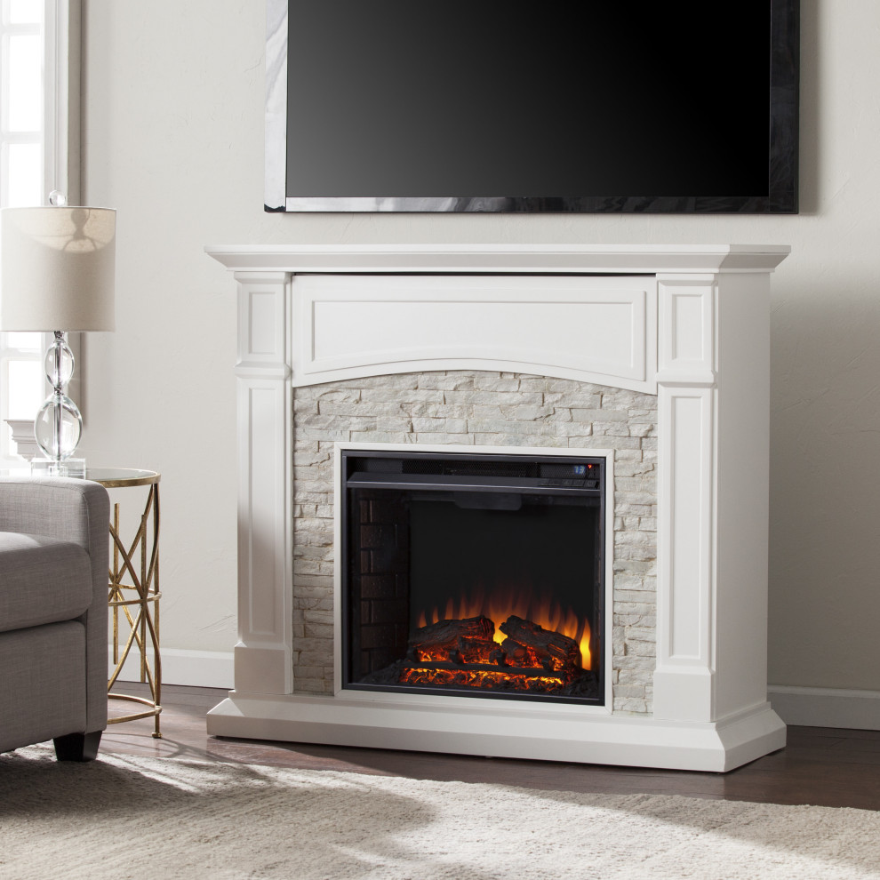 Seneca Electric Media Fireplace   Traditional   Entertainment Centers And Tv Stands   by HedgeApple  Houzz