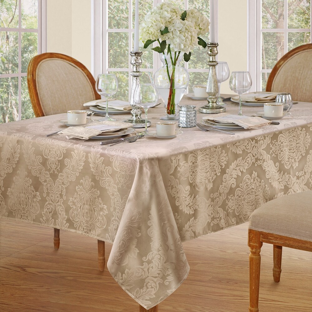 Elrene Barcelona Damask Elegant Fabric Tablecloth