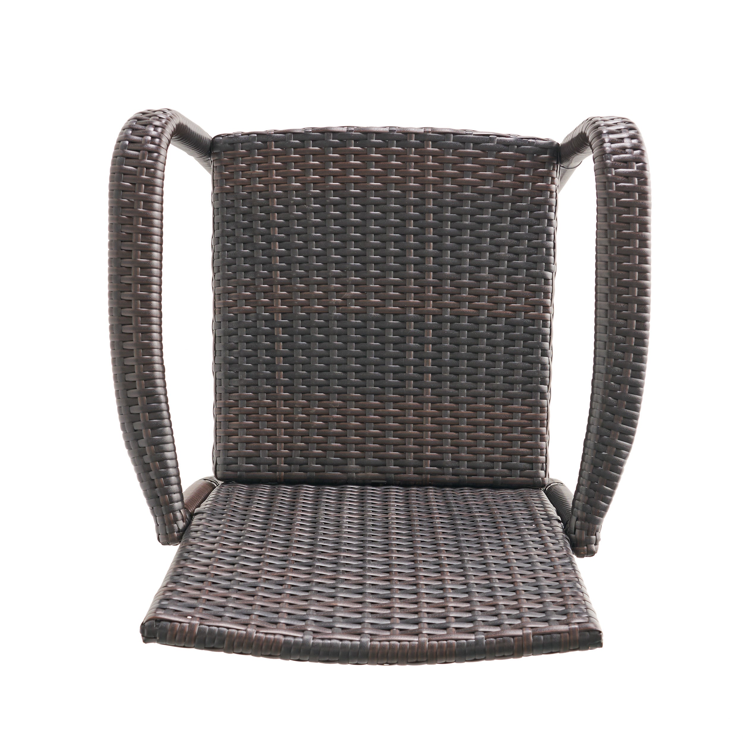 Stetta Outdoor 3 Piece Round Multi-brown Wicker Bar Set