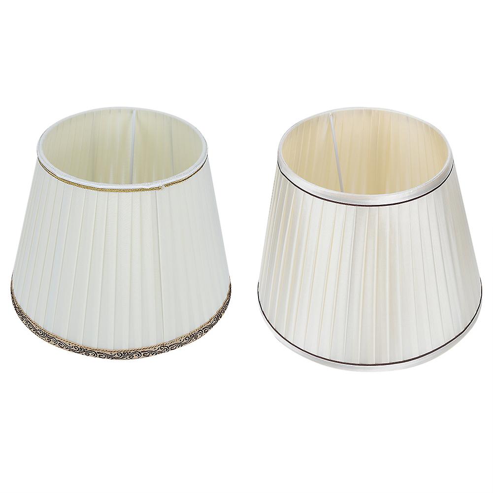 2pcs Modern Table Light Lamp Cover Fabric Lampshade Accessory For Living Room Bedroom