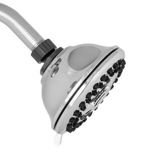 Waterpik 9-Spray 4.5 in. Single Wall Mount 1.8 GPM Fixed Shower Head in Chrome YAT-933E