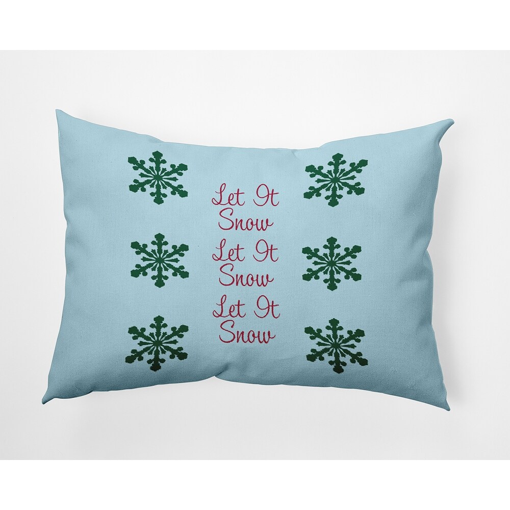 Let It Snow Indoor/Outdoor Throw Pillow