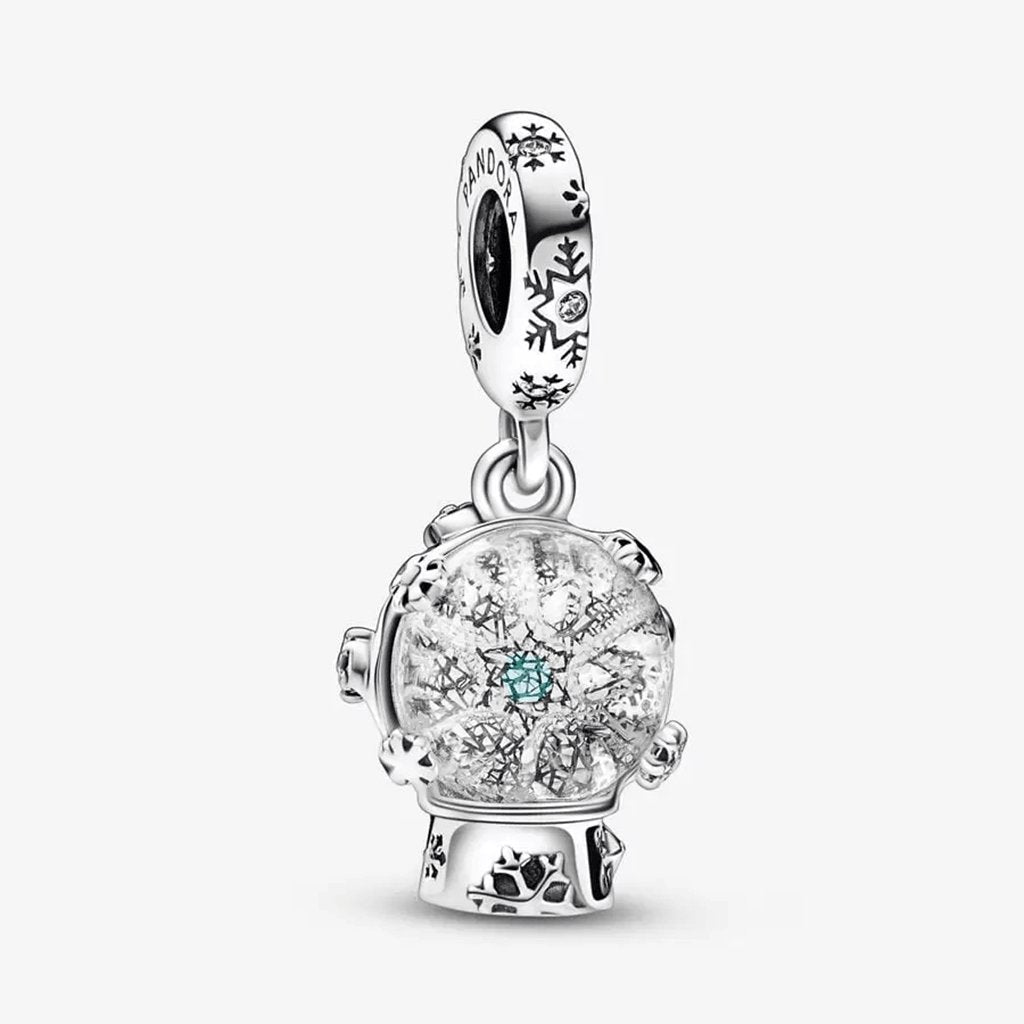 PANDORA  Snowflake Snow Globe Dangle Charm