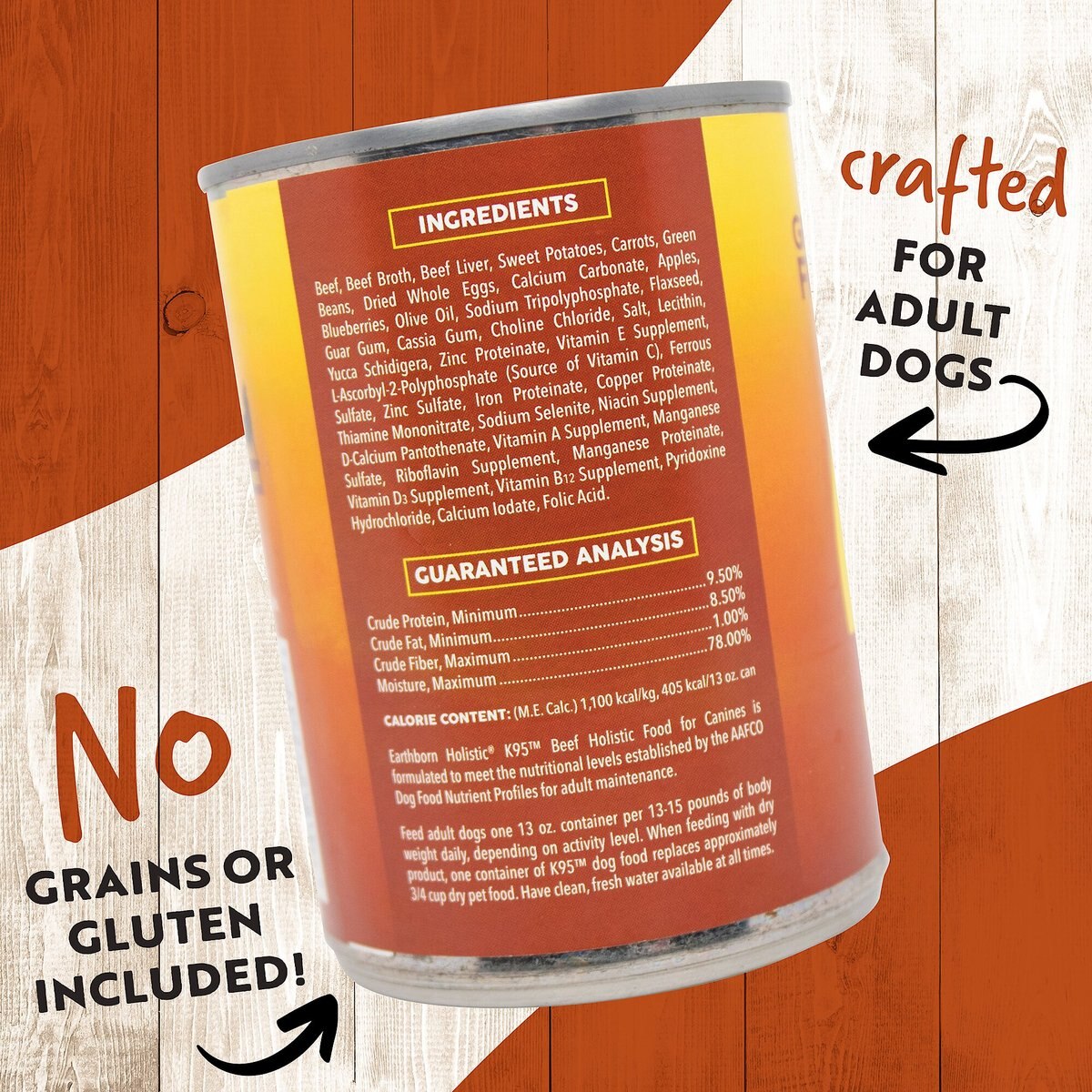 Earthborn Holistic K95 Beef Recipe Grain-Free Canned Dog Food