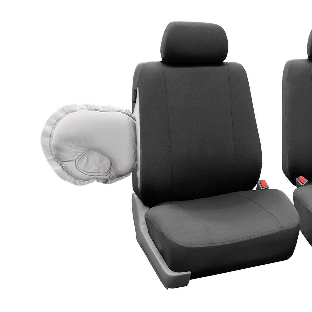 FH Group Flat Cloth 47 in. x 23 in. x 1 in. Multi-Functional Full Set Seat Covers DMFB052CHRCL115