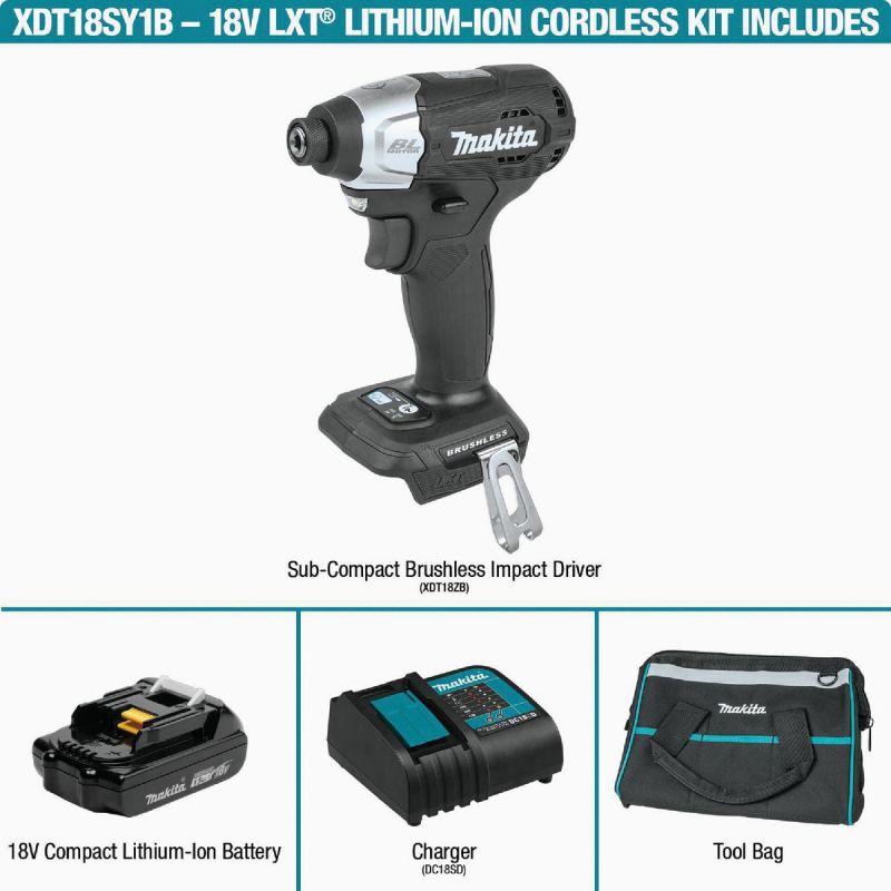 Makita 18V Hex Sup-Compact Cordless Impact Driver Kit