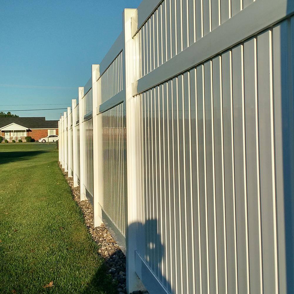 Weatherables 5 in. x 5 in. x 8.75 ft. White Vinyl Fence Blank Post LWPT-BLANK-5X105