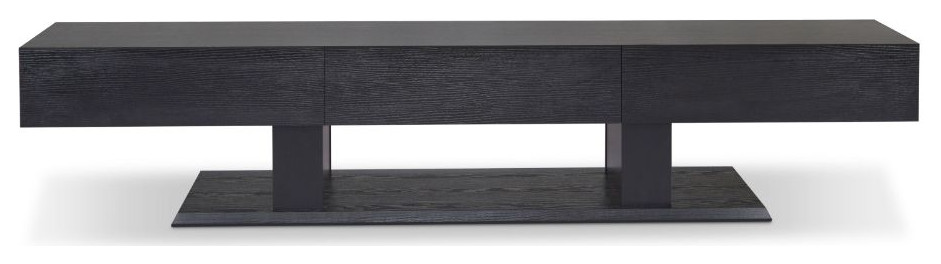 Acme Follian Tv Stand Black Finish   Transitional   Entertainment Centers And Tv Stands   by GwG Outlet  Houzz